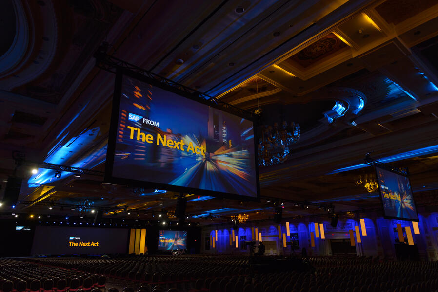 National Sales Meeting Client: SAP Producer: i4D Event Services Roles: Production Design, Lighting Design, Ambient Screens Design